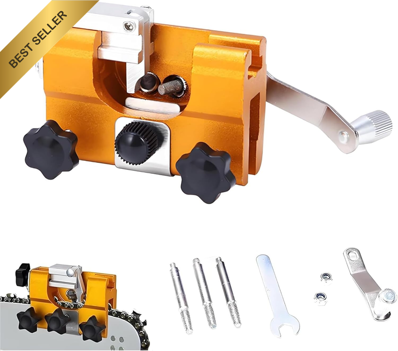 Chainsaw Sharpener, Chain Sharpener, Portable Hand Crank Chainsaw Chain Sharpene