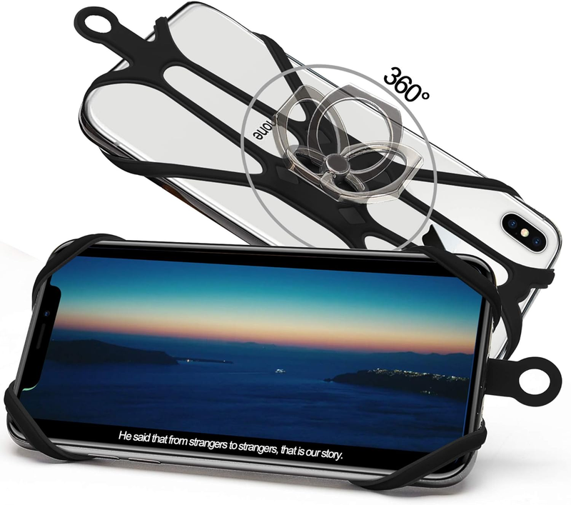 Universal Phone Lanyard Holder 2 Pack,  Silicone Cell Phone Strap with Detachabl