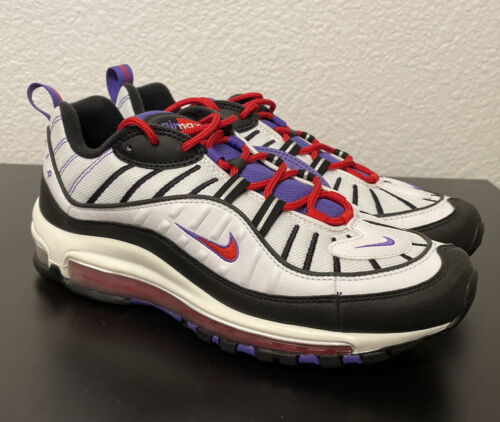 Nike Air Max 98 'Raptors' White/Black-Psychic Purple 640744 Nike Air Max 98 'Raptors' White/Black-Psychic Purple 640744