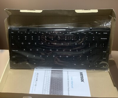 Wireless Universal USB Black 11  Keyboard Low Sleek Great For Small Spaces