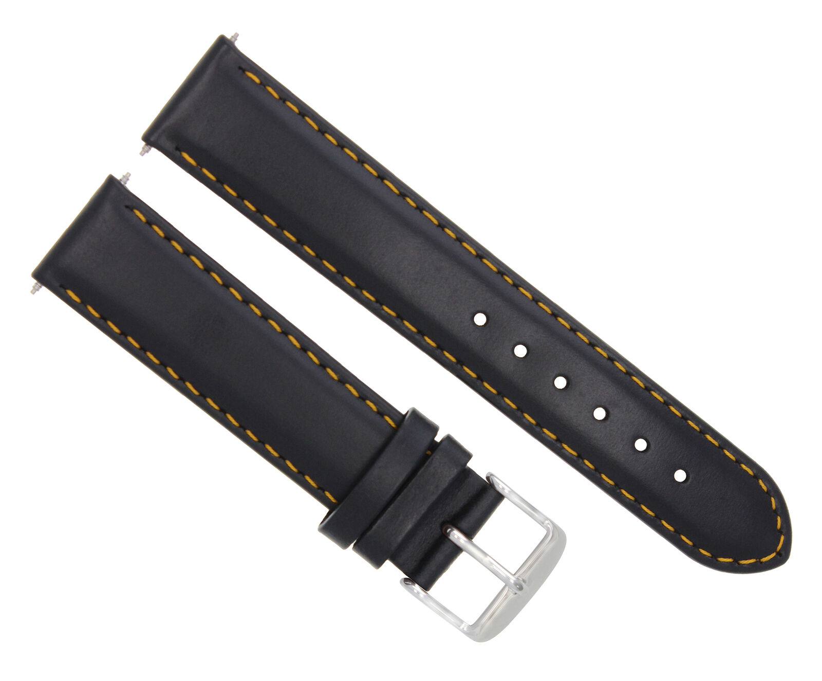 18MM SMOOTH LEATHER WATCH STRAP BAND BRACELET FOR MONTBLANC WATCH BLACK OS