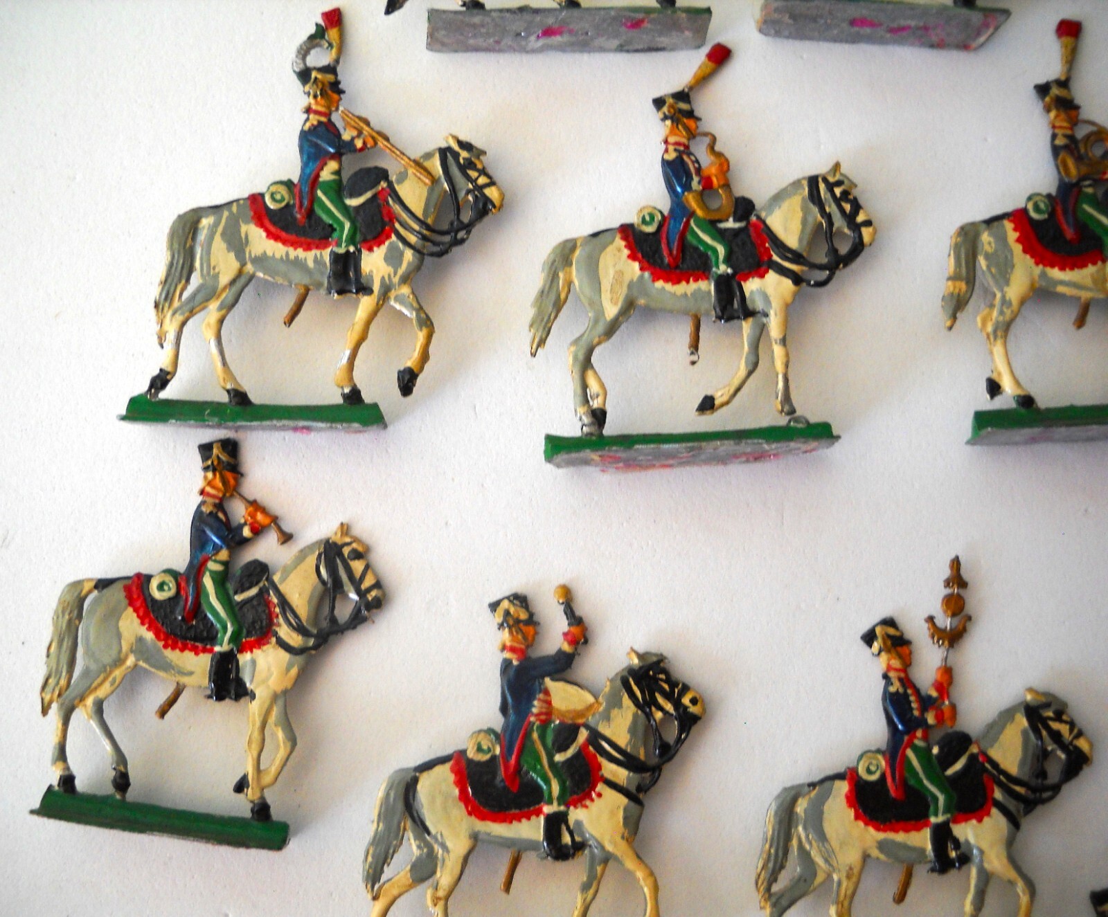 30MM FLAT ZINNFIGUREN ANTIQUE FRENCH NAPOLEONIC MOUNTED BAND