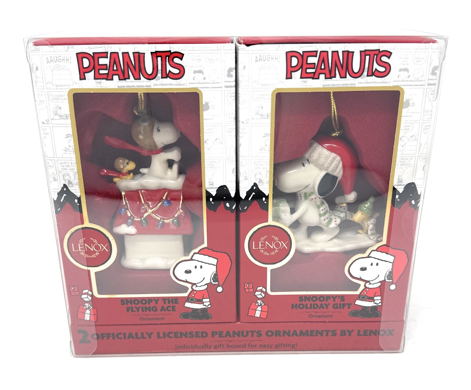 スヌーピーLENOX Snoopy's Holiday Gift Lenox PEANUTS SNOOPY'S HOLIDAY GIFT AND SNOOPY THE FLYING