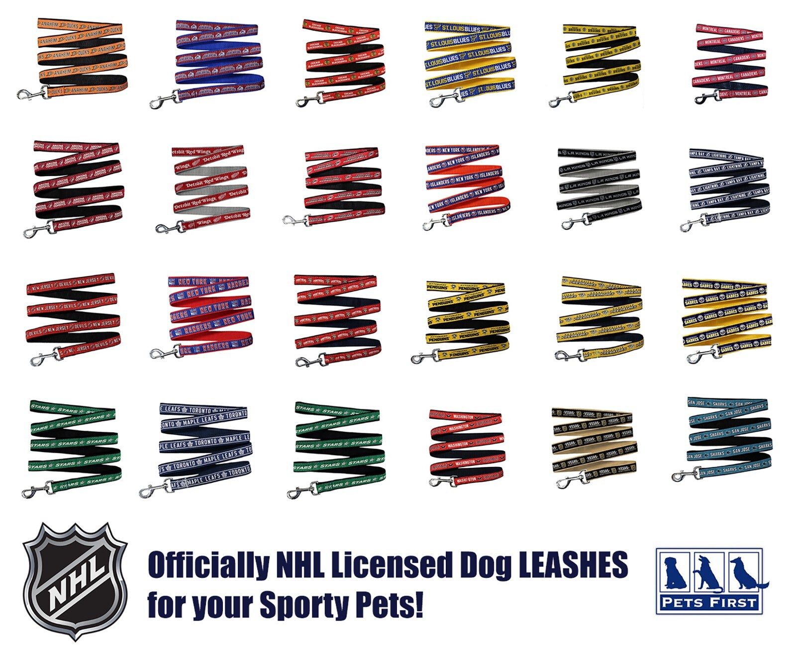 Pets First NHL Pet Leash Heavy duty Durable Dog Leash & Cat Leash