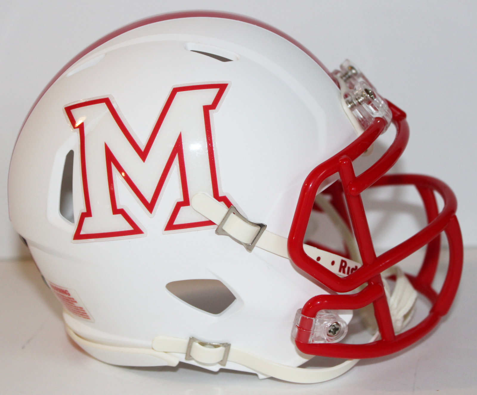 2021 Miami RedHawks Custom Riddell Mini Helmet vs North