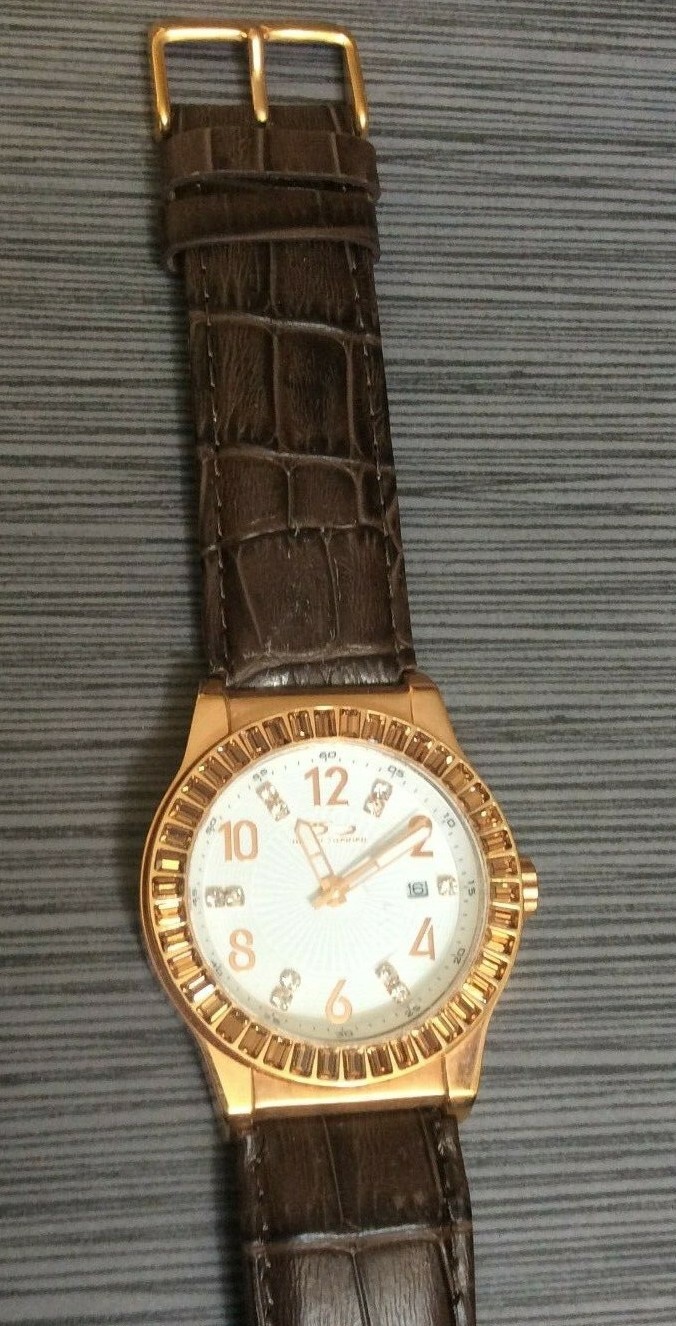 Daniel Steiger Men Watch Crystal Round White Date Dial on Brown Leather Band New | eBay Daniel Steiger Men Watch Crystal Round White Date Dial on Brown Leather Band New | eBay