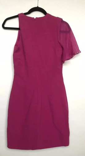 Pre-owned Cushnie Et Ochs Women Mini Dress Size 0 Cut Out At Bodice Magenta In Purple