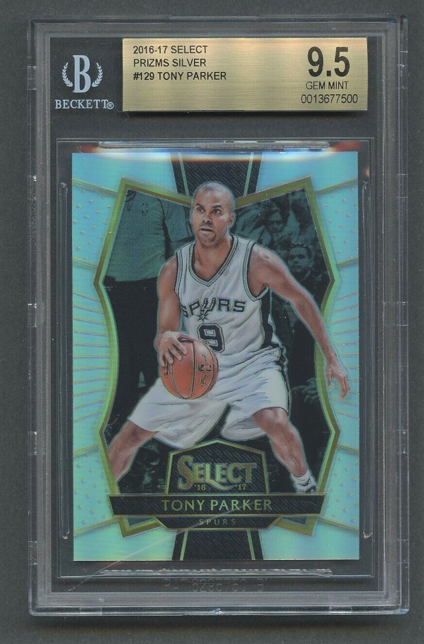 2016-17 Panini Select Silver Prizm TONY PARKER #129 BGS 9.5 2016-17 Panini Select Silver Prizm TONY PARKER #129 BGS 9.5
