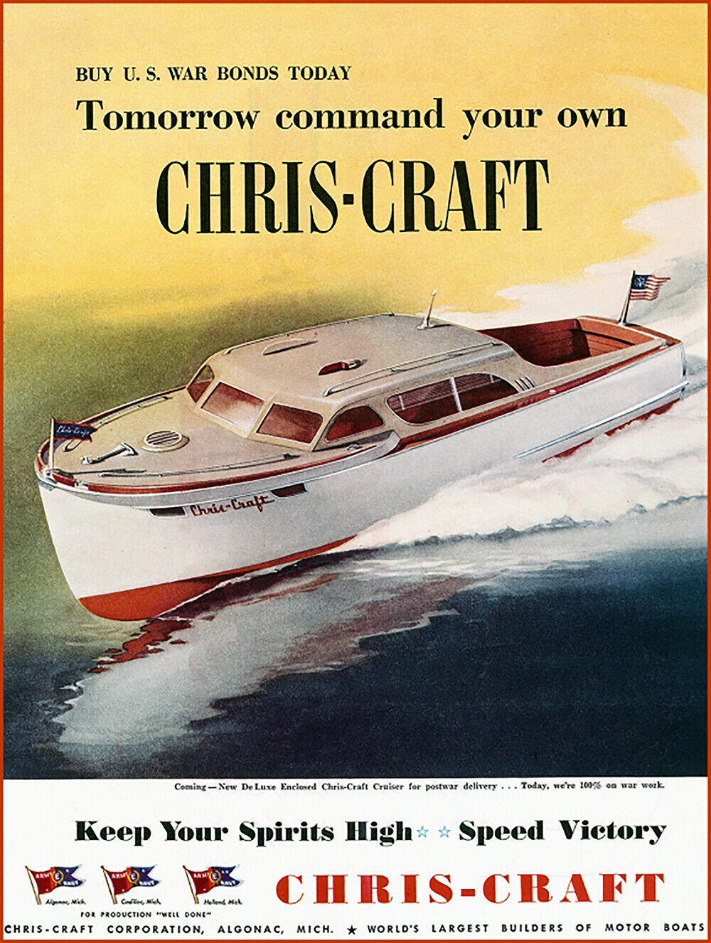 Vintage Chris Craft Bag Tag by Retro Boater Vintage Chris Craft Bag Tag by Retro Boater