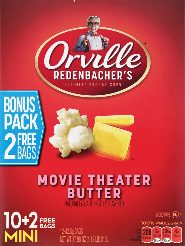 Movie Theater Butter Microwave Popcorn, 1.5 Oz Single Serve Bag, 12 Ct