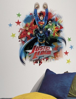 RoomMates RMK2165GM Justice League Peel and Stick Giant Wall Decals