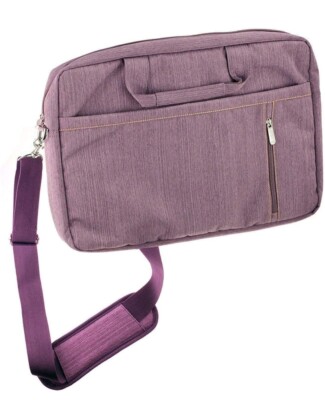 Navitech Purple Briefcase Bag for Laptop up to 16'' Shoulder Strap NEW
