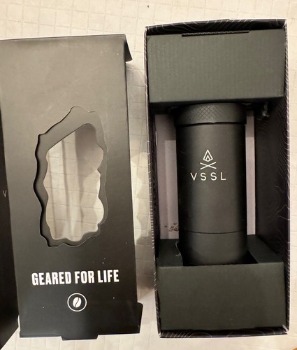 New! VSSL Java Black Portable Manual Coffee Espresso 20g Burr Grinder. Camping