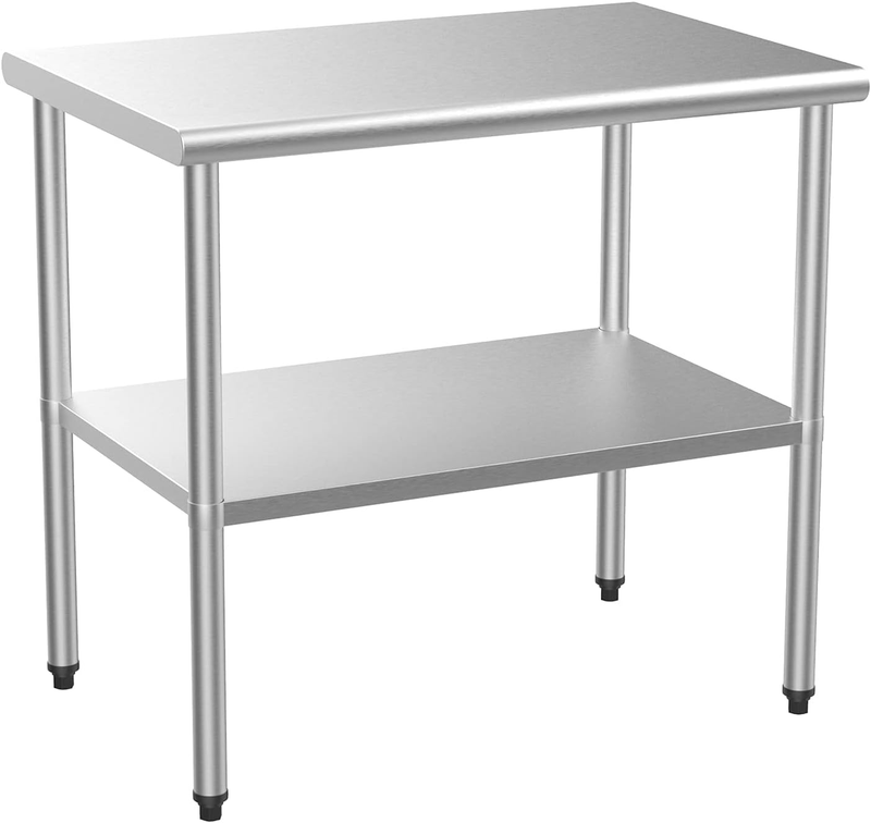 36'' X 24'' Stainless Steel Table for Prep & Work,Commercial Worktables & Workst