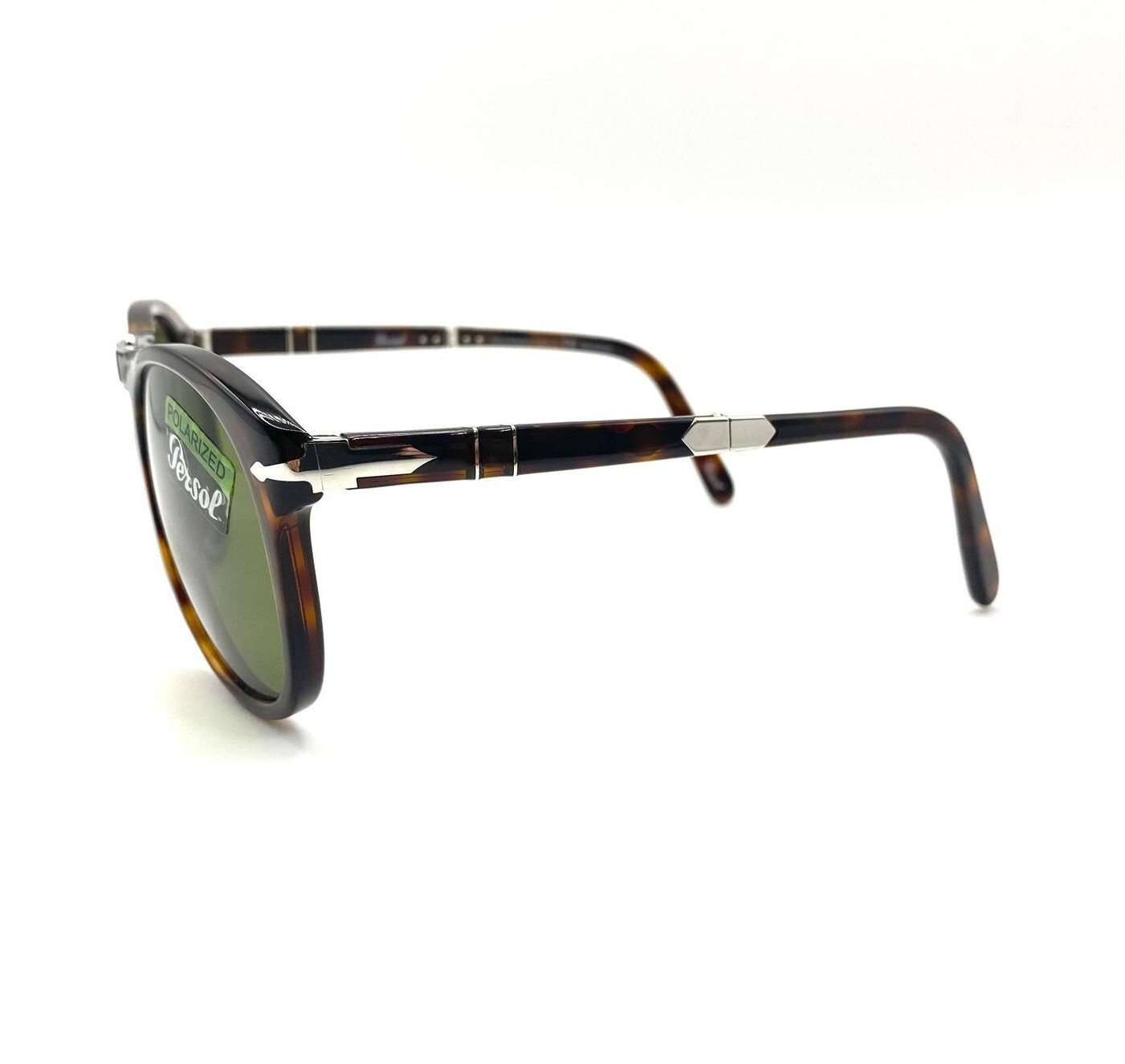 Pre-owned Persol Steve Mcqueen Po714sm Sunglasses 24/p1 Havana/green Polarized Lens 54mm