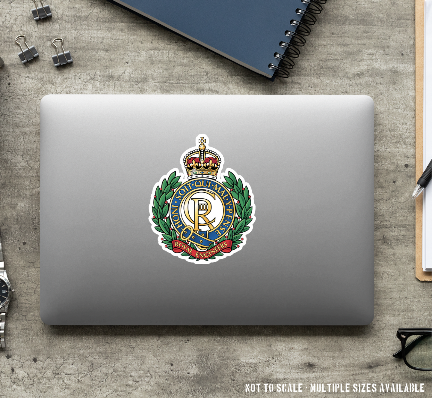Royal Engineers Waterproof Vinyl Stickers Pack (CR style) - MoD Reseller - Picture 3 of 6