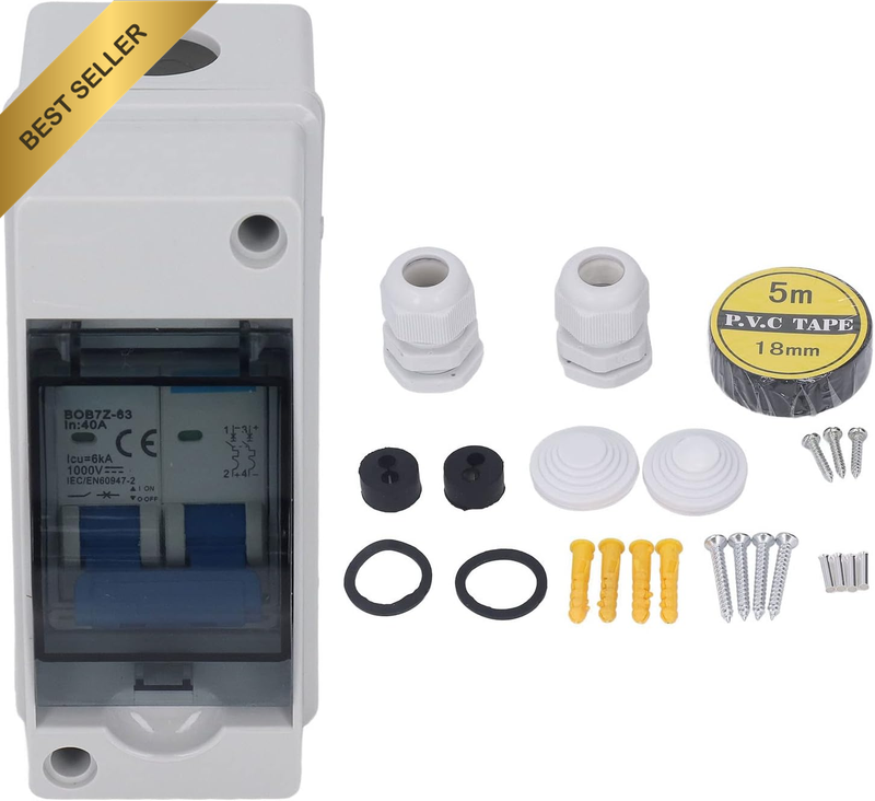 40A DC Disconnect Switch Solar PV Isolator with Transparent Cover for over Volta