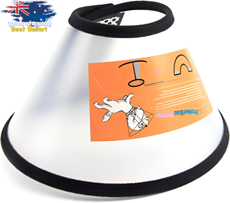 Pet Dog Cat Cone Collar - Adjustable E-Collar for Healing & Protection