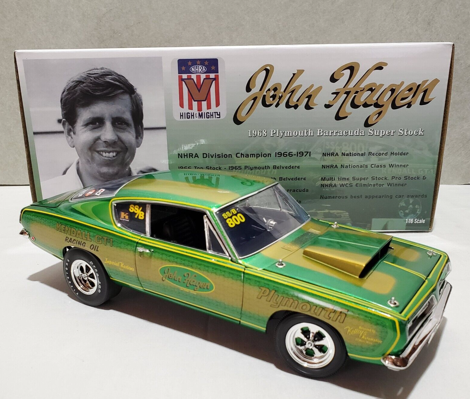 1969 Plymouth Barracuda 1/18シルバー　稀少品 Highway 61: 1969 Plymouth Barracuda 383 (Silver) 1/18 Scale