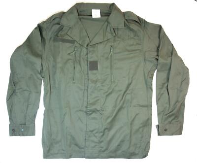 MEN VINTAGE GREEN ARMY JACKET FRENCH COAT MILITARY OLIVE GENUINE SURPLUS SUMMER