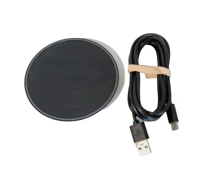 AT&T Qi 15W Fast Charge Wireless Charger Pad  Model - 06351 Metal W/cable 