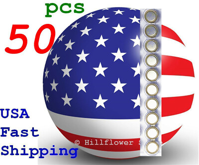 50 pcs AG10 LR1130 389A LR54 G10 Bulk 1.5V 0% Hg Alkaline Battery