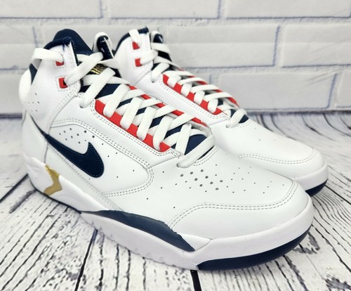 【国内未発売】Nike Air Flight Lite Mid Olympic Nike Air Flight Lite Mid Olympic White Blue Gold - Men's