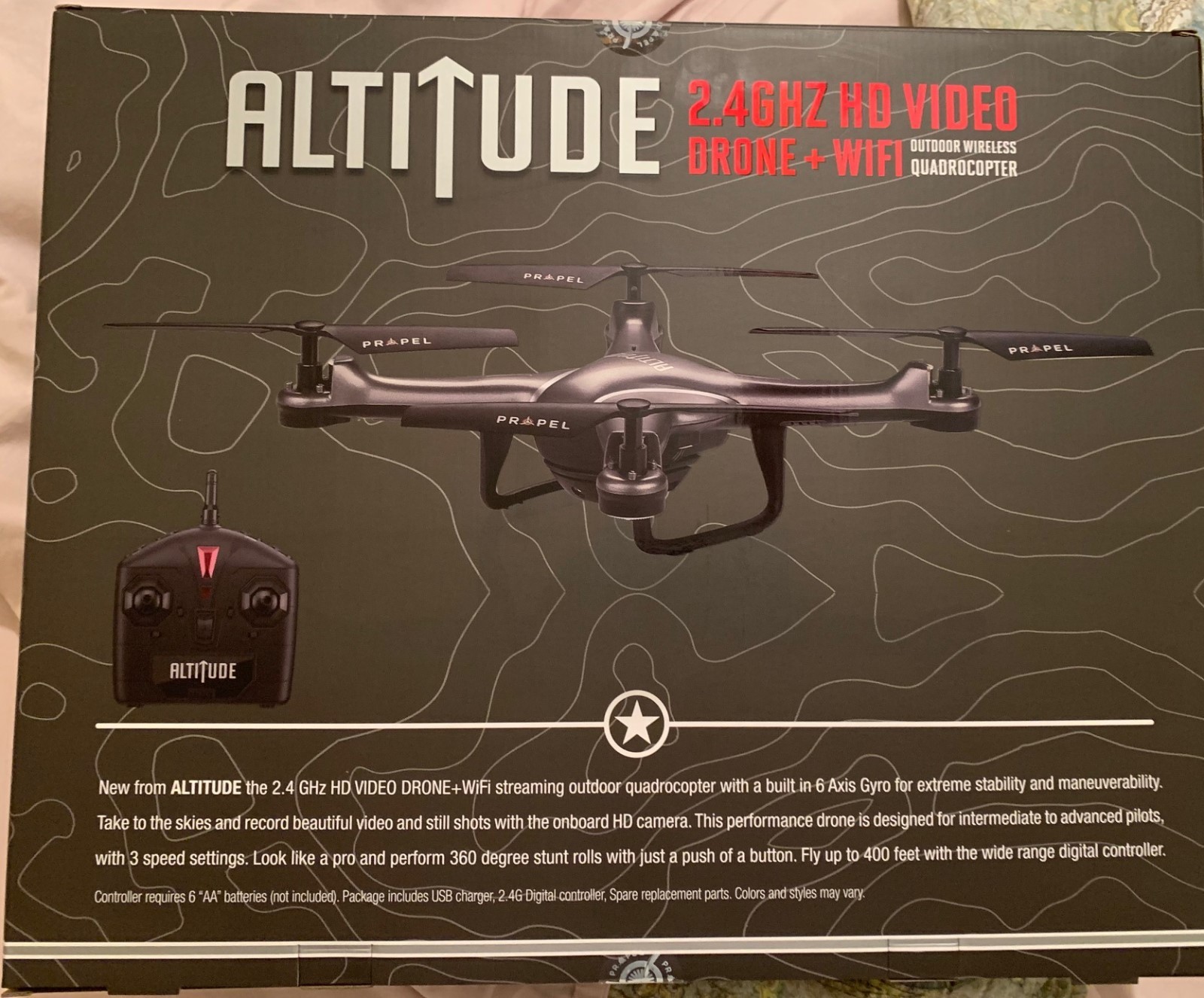 Altitude RC Quadcopter Drone Wifi HD Camera Stunt Drone w Live Video Streaming