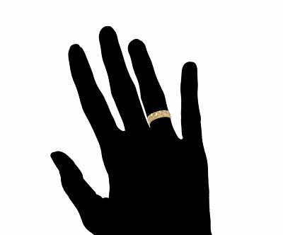 Pre-owned Jackani 10k Or 14k Yellow Gold Unisex Impressive 6mm Wide Nuget Design Ring