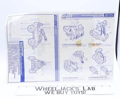 Mudbuster 1992 ORIGINAL Instructions/ Blueprints G.I. Joe Hasbro Action Figure