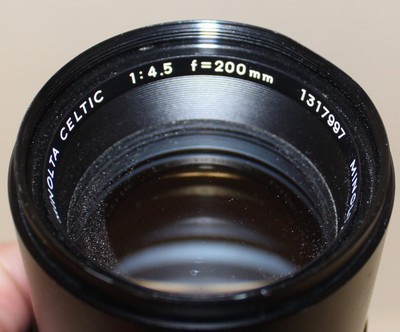 VINTAGE MINOLTA CELTIC 1:4.5 F=200MM MANUAL CAMERA LENS MADE IN JAPAN VGC