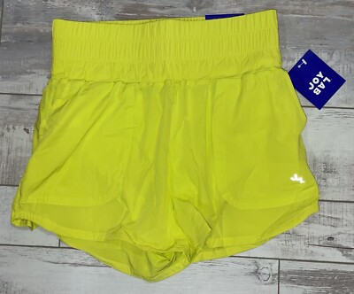 JoyLab High-Rise Workout Athletic Shorts size S small - Fresh/Bright Yellow NEW