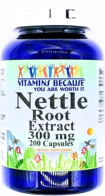 300mg Stinging Nettle Root Extract 200 Capsules Herbal Eczema Prostate Gout
