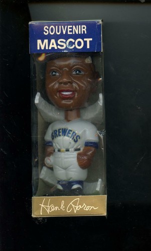 【BOBBLE HEAD】ミルウォーキー・ブルワーズ ボブルヘッド 1974 1974 Hank Aaron Milwaukee Brewers BobbleHead Souvenir Mascot