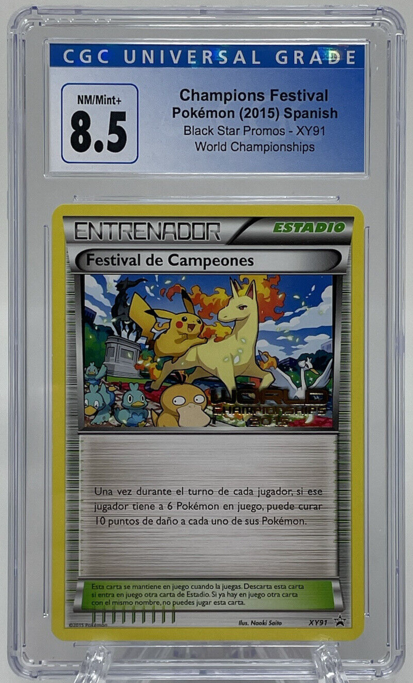 CGC 8.5 Pokemon Champions Festival XY91 Spanish Promo World CGC 8.5 Pokemon Champions Festival XY91 Spanish Promo World