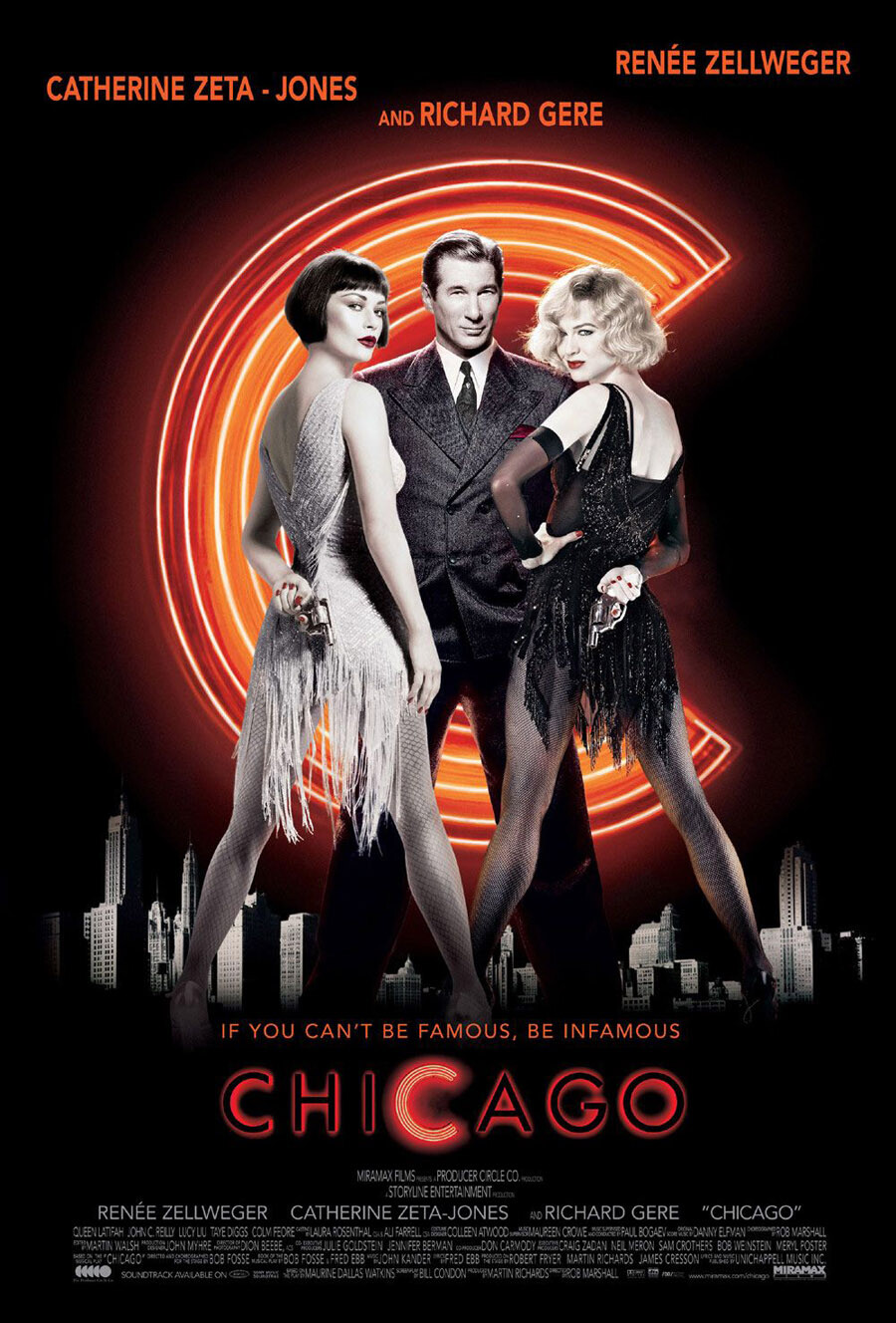 CHICAGO MOVIE POSTER 1 Sided ORIGINAL FINAL NM 27x40