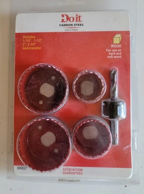 DO IT BEST 5 Piece Carbon Steel Hole Saw Set   988091DB New in Original Package