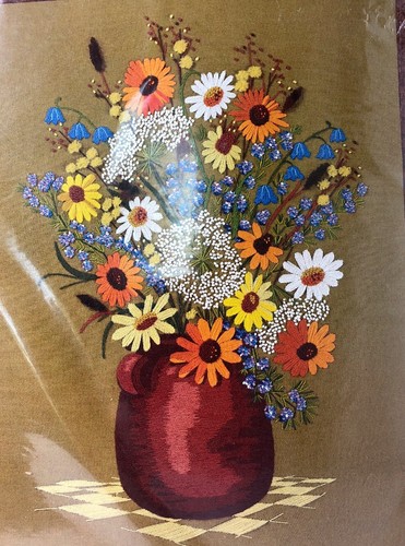 Sunset Stitchery Crewel Kit Garden Bouquet #2254 Andree Palmateer 22