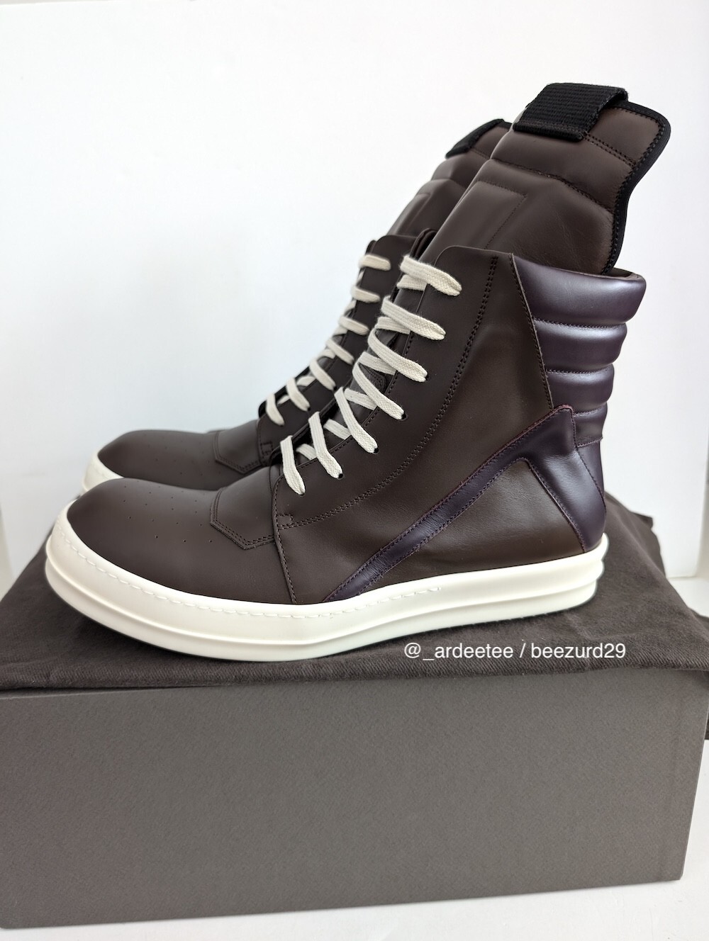 RICK OWENS 1/1 UNRELEASED SAMPLE GEOBASKET SNEAKERS FW23 RICK OWENS 1/1 UNRELEASED SAMPLE GEOBASKET SNEAKERS FW23