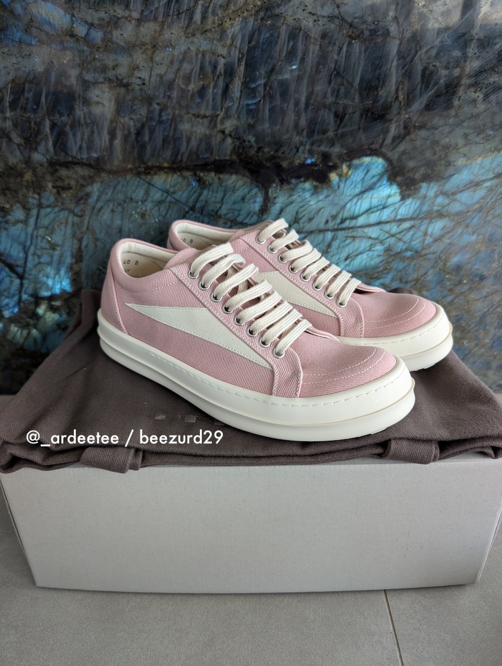 靴 42 RICK OWENS pink VANS VINTAGE SNEAKS Rick Owens: Vintage Sneakers (Dusty Pink) | DSMNY E-SHOP