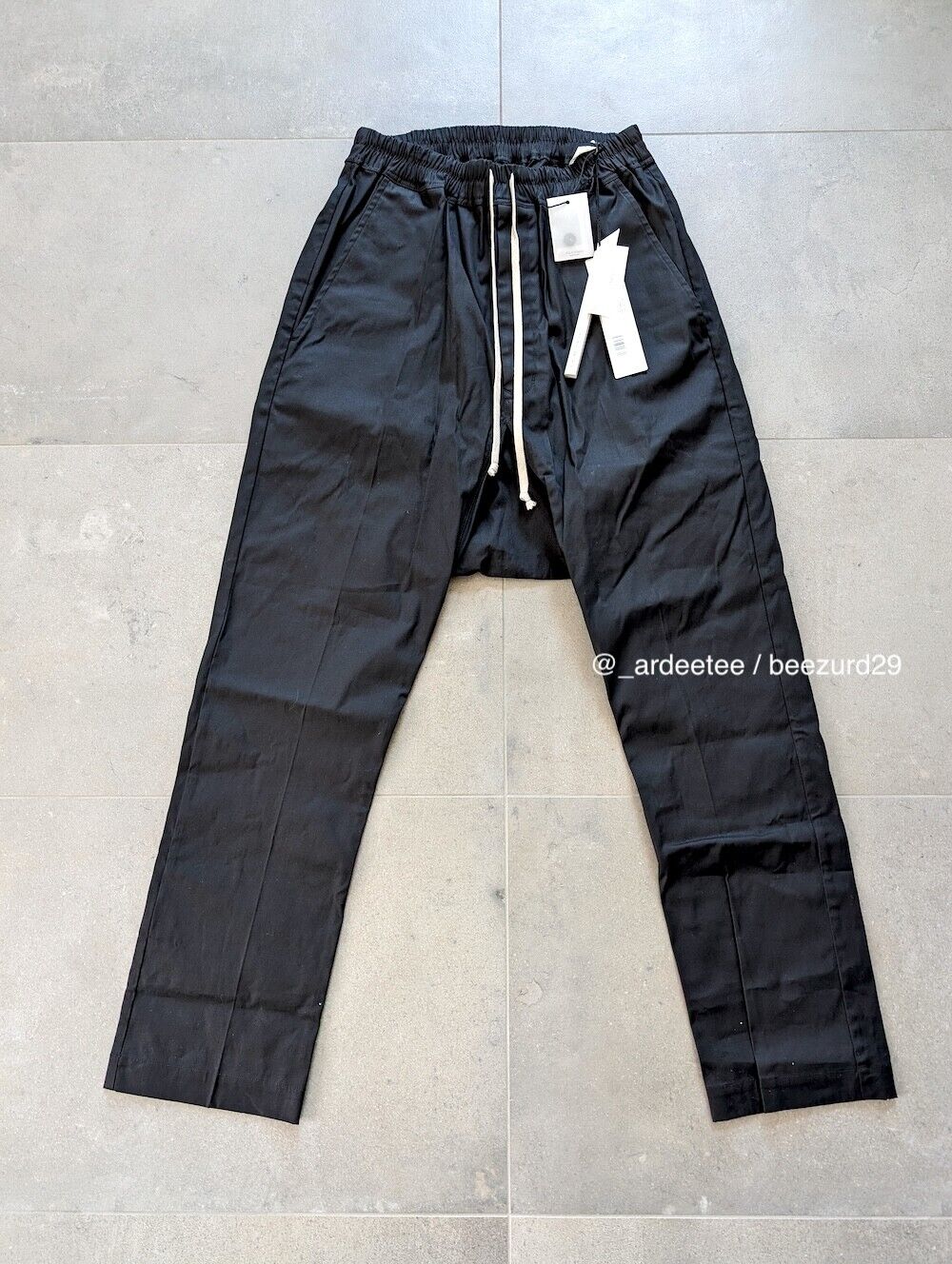 NWT* RICK OWENS CARGO DRAWSTRING DROP CROTCH LONG PANTS FW22 NWT* RICK OWENS CARGO DRAWSTRING DROP CROTCH LONG PANTS FW22