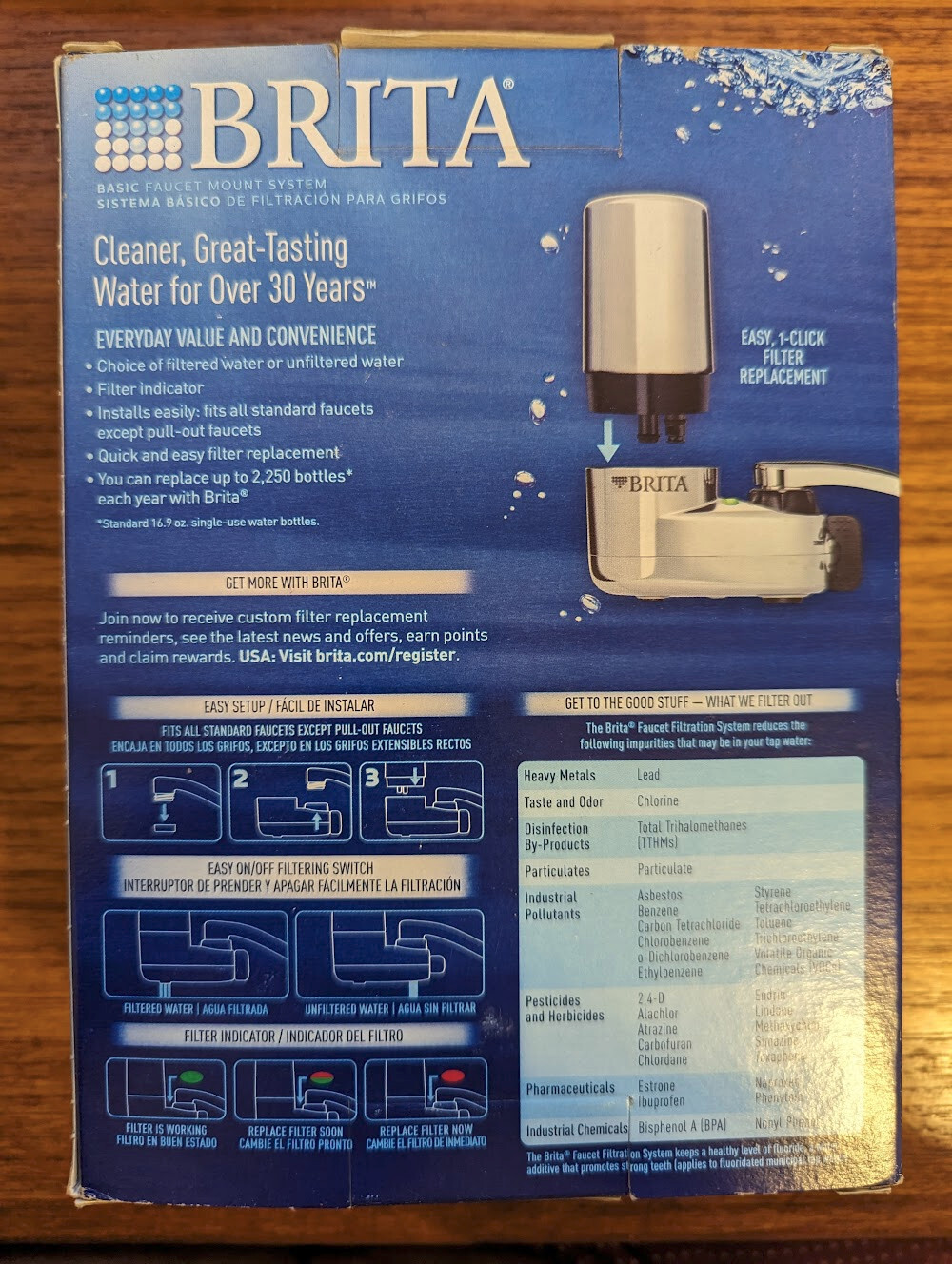 Brita 35618 On Tap Faucet Mount 1 Liter Water Chrome Filter System