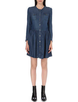 NEW The Kooples Chambray Button-Up Shirt Dress FR1341 Women's Sz M Medium $285