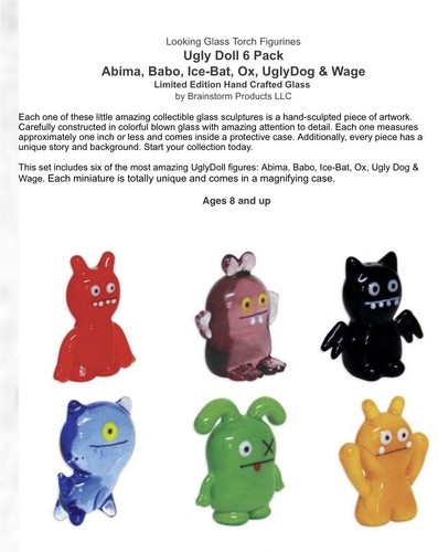 Looking Glass Torch Figurine - Babo UglyDoll Miniature - Ltd Ed Rare HTF