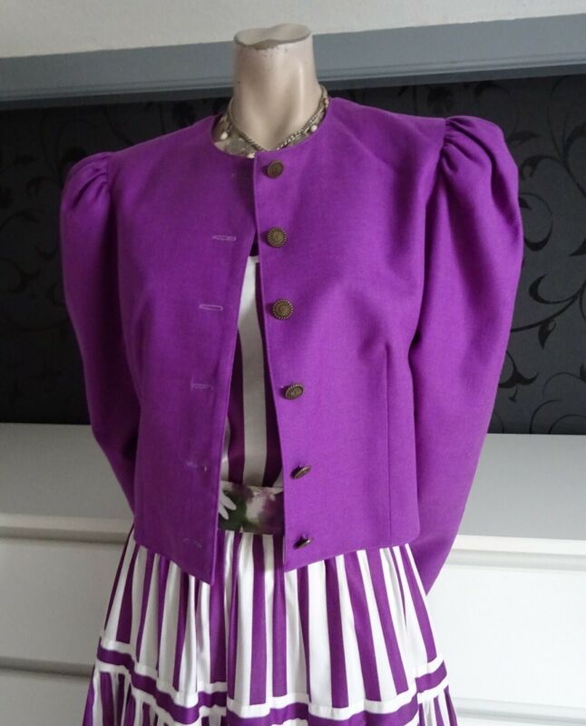 German  Bavarian Ladies Purple Dirndl Jacket 10