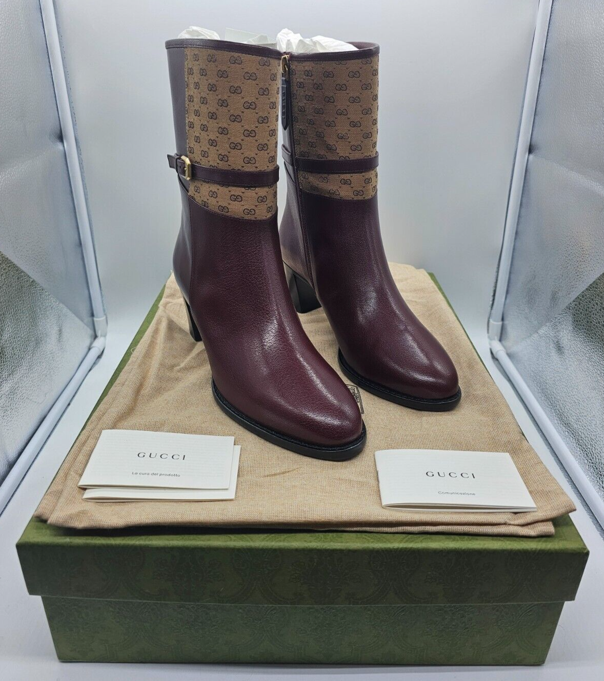 GUCCI◇バンブーリボンパンプス/37/SLV/レザー//ラウンドトゥ