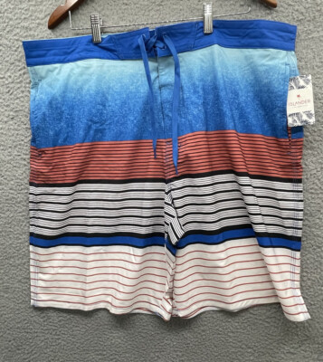   Islander Board Stripped Swim Trunks Shorts   Sears   Men's Sz XXL 2XL