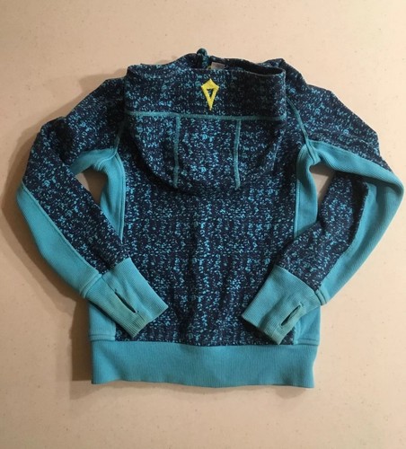 Ivivva by Lululemon Girls Remix Zip Hoodie Scuba Sweatshirt Blue Size 8