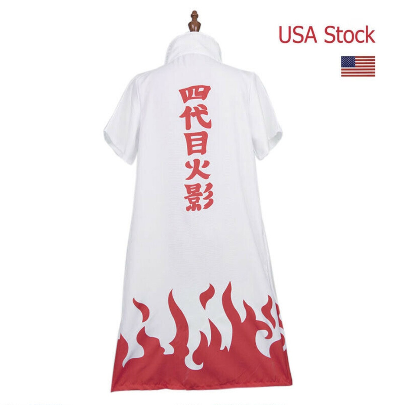 NARUTO Fourth Hokage Namikaze Minato Cosplay Cloak Size M | eBay