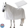 RunNico Halloween Ghost Horse Costume, Horses White Boo Ghost Cloak with Straps, Spooky Bull Ghosts Sheet Cosplay for Halloween Animal Themd Party Decoration